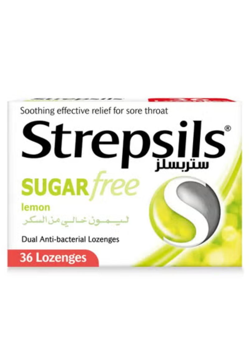Strepsils Strepsils sugerfree lemon 36s  - Image 1