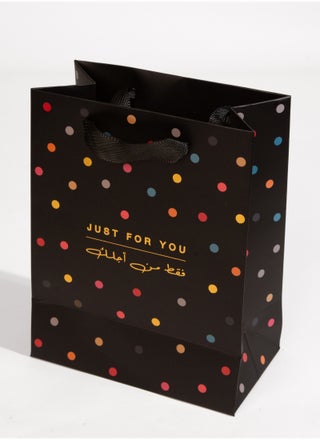 Just for You Black Medium Gift Bag
