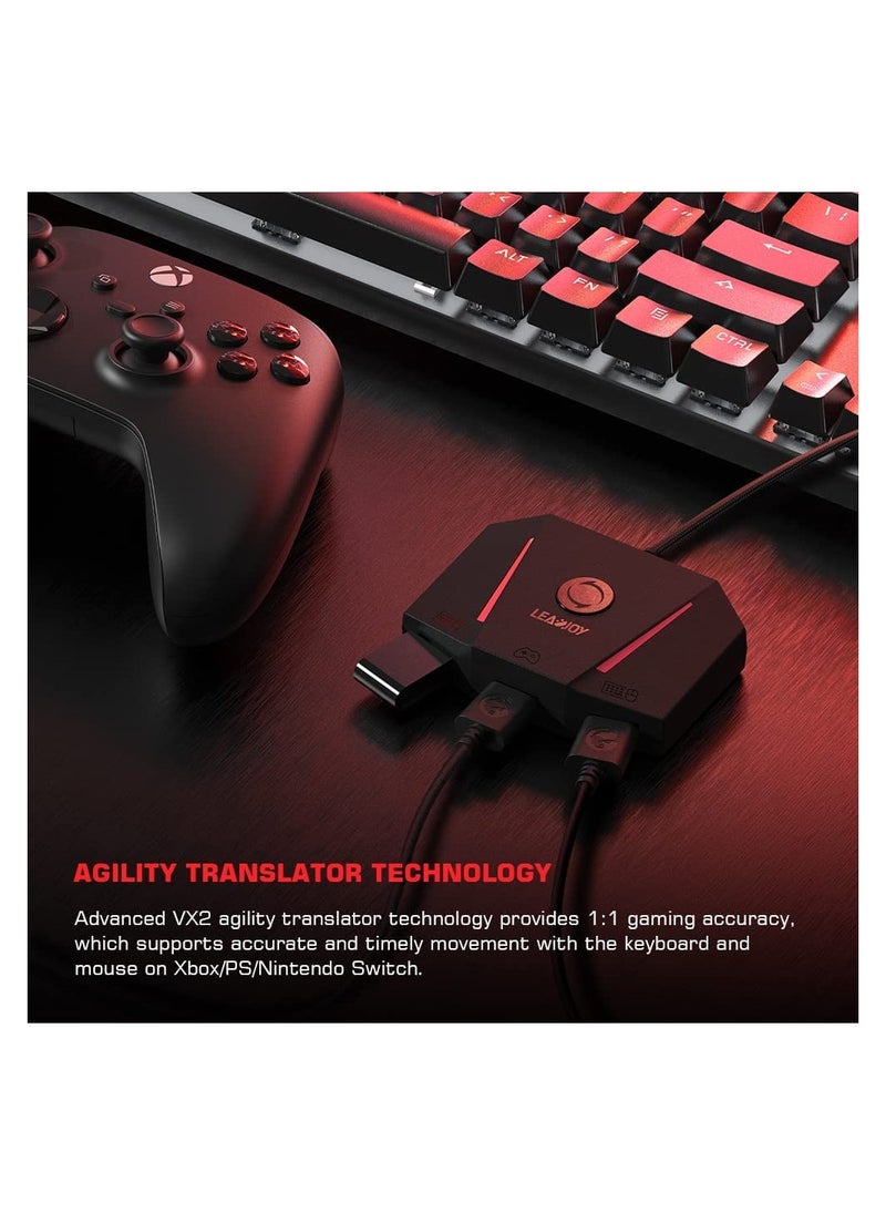 VX2 AimBox Keyboard Mouse Adapter Converter, Controller Adapter Converter for Xbox One, Xbox Series X/S, Playstation 5, Playstation 4 and Nintendo Switch