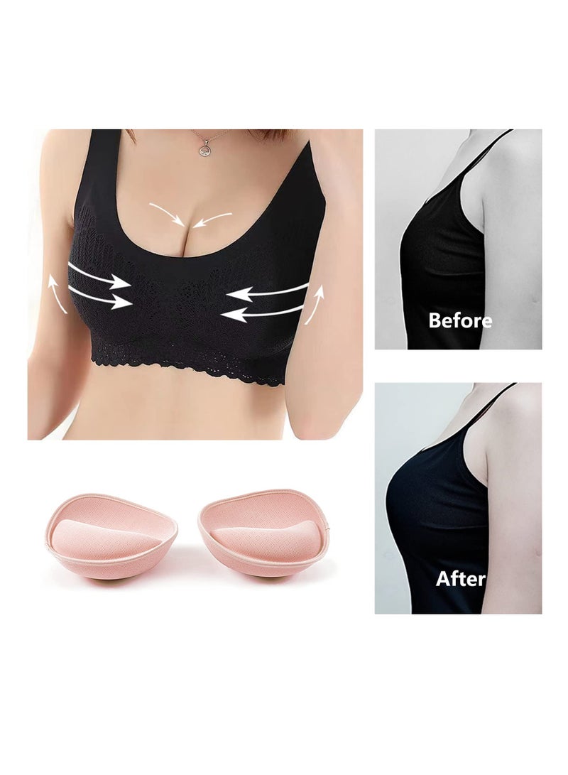 SYOSI SYOSI Thick Bra Pads Inserts, Removable Bra Inserts Pads Bra Cups Inserts Pads for Sport Bra and Bikini Tops Swimsuit, C, D Cups  - Image 2