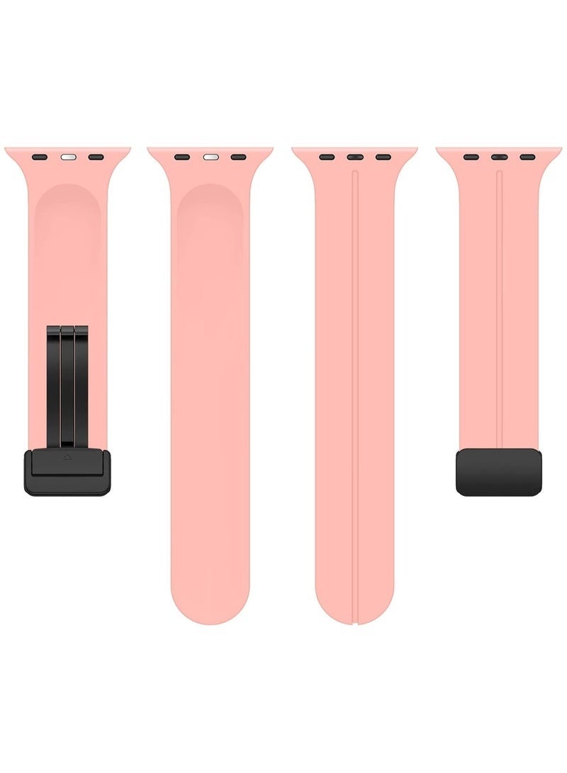 DUSALA Magnetic Silicone Watch Band 38mm/40mm/41m Quick Release Strap for Men & Women Soft Skin Friendly Sport Replacement Band for Smartwatch & Analog Watches Durable, Waterproof, Magnetic Folding Clasp for All-Day Comfort - Image 5