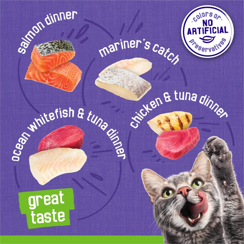 Friskies Purina Friskies Pate Wet Cat Food Variety Pack Seafood and Chicken Pate Favorites - 48 ct. Can - Image 4