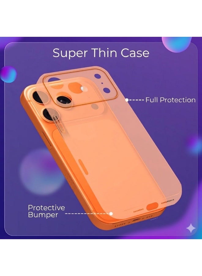 Air Skin Slim Matte Case for iPhone 17 Pro Max - Lightweight, Scratch & Drop Protection Cosmic orange - Image 3