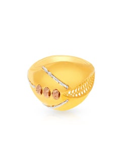 Malabar Gold and Diamonds 22 Carat 916 Purity Three Tone Gold Ring RG1186639T16 For Women  - Image 2