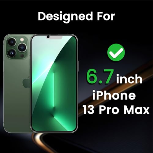 Romkasi 3 Pack Privacy Screen Protector for iPhone 13 Pro Max 6.7 Inch with 3 Pack Camera Lens Protector, Anti Spy Tempered Glass Film, Anti-Scratch, Touch Sensitive, Case Friendly - Image 3