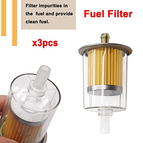 Taiss 3/8 inch Universal Gas Inline Fuel Filters with Magnet, Fits Fuel Line and Widely Used for Replacing Fuel Filters of Cars, Motorcycles, Trucks And Gasoline Powered Engines - Image 4