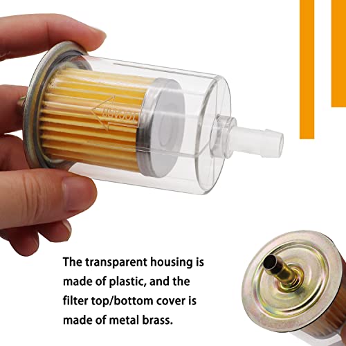Taiss 3/8 inch Universal Gas Inline Fuel Filters with Magnet, Fits Fuel Line and Widely Used for Replacing Fuel Filters of Cars, Motorcycles, Trucks And Gasoline Powered Engines - Image 3