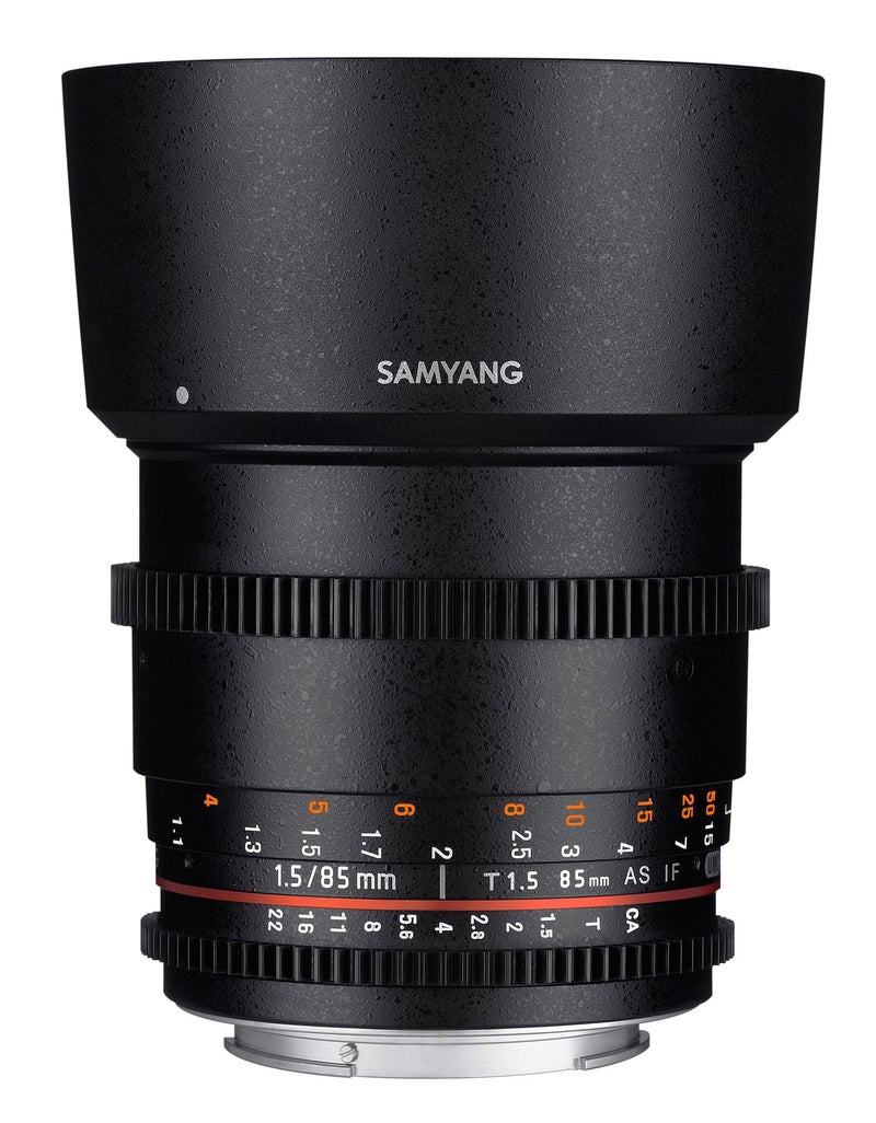 Samyang 85mm T1.5 VDSLR II ED AS IF USM Full Frame for Nikon (Black) - Image 1