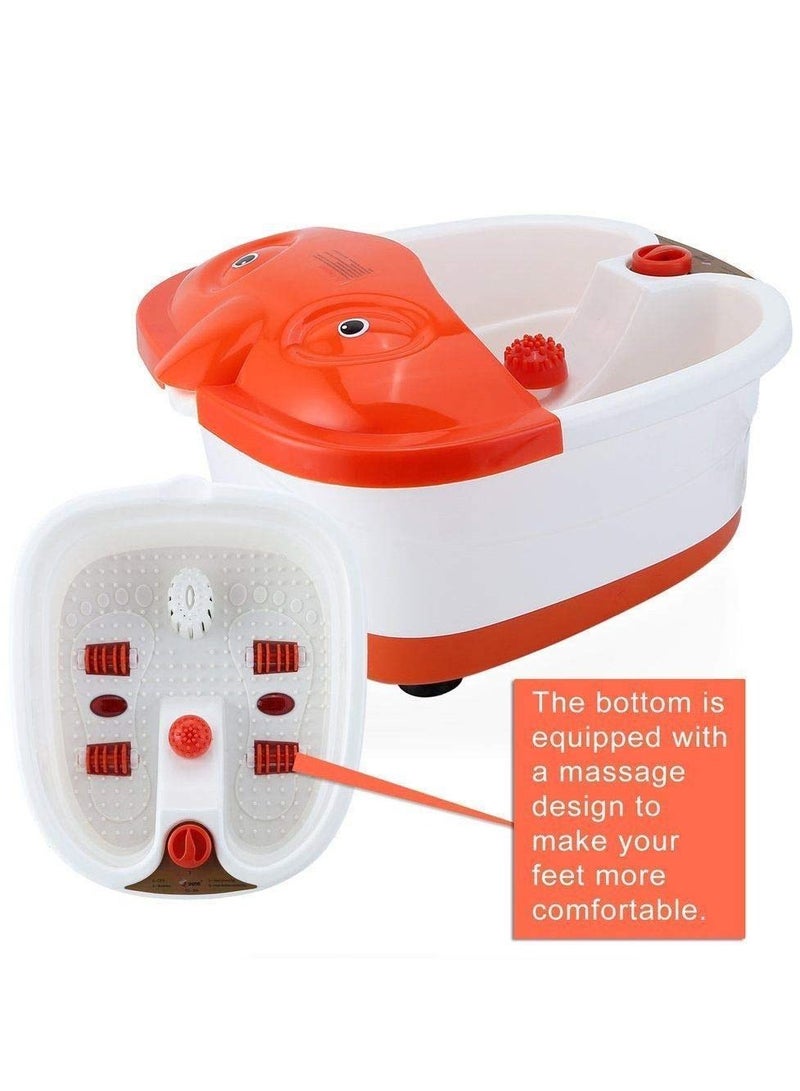 DubaiGallery Multi-Function Foot Spa and Massager (White, Orange) - Image 3