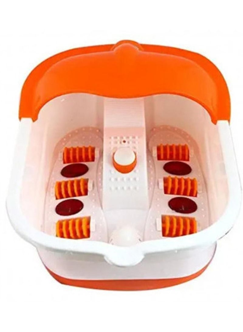 DubaiGallery Multi-Function Foot Spa and Massager (White, Orange) - Image 1