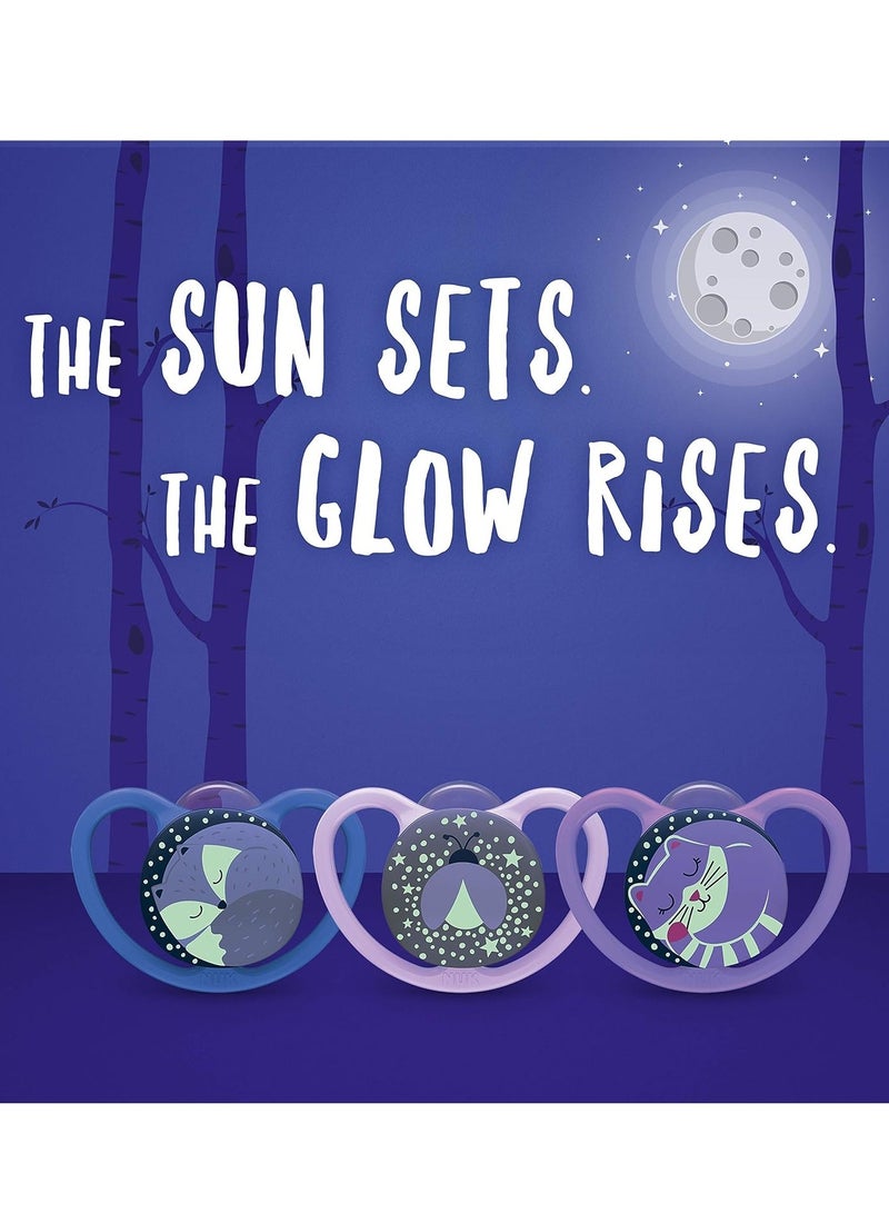 نوك لهاية سيليكون لتقويم الأسنان من نوك سبيس (تتوهج ليلاً في الظلام) خالية من مادة BPA للقطط والخنفساء، عبوة من 2 - Image 5