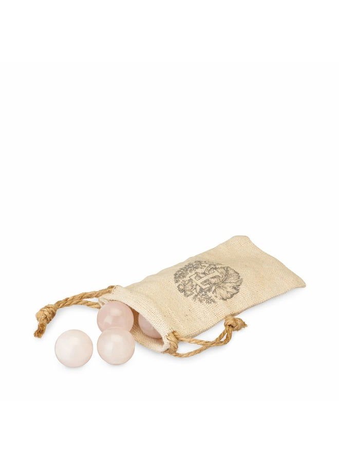 Twine Rose Quartz Wine Gems, Pink Drink Chillers, Real Polished Rose Quartz Stone Spheres, Whiskey Stones, Pink, Set of 6 - Image 1