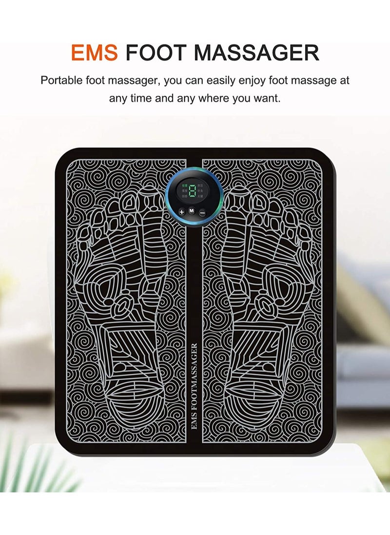 Prime by javaudan Set of Electric Leg Foot Muscle Stimulator Massager Mat EMS Foot Massager + Electric Scalp Massager, Waterproof Portable Head Massager for Hair Growth Handheld Hair Massager with 4 Massage Heads  - Image 4