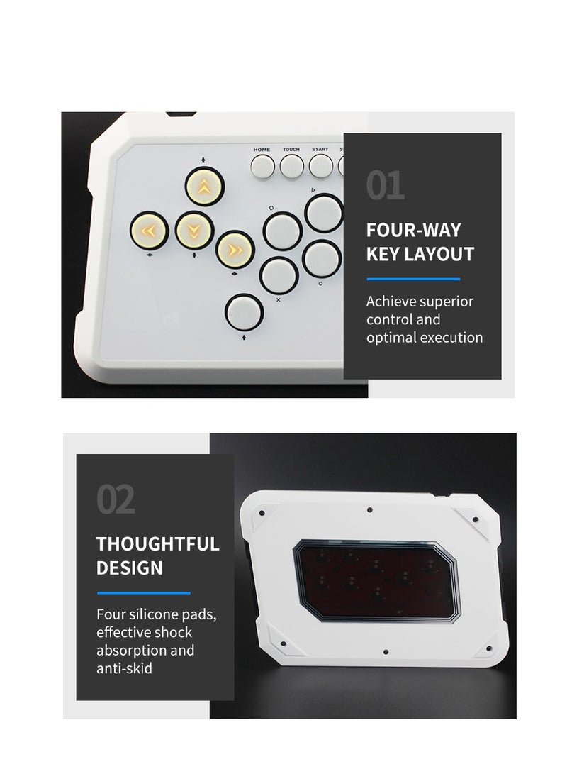 POWKIDDY A50 Hitbox Controller Button Rim leverless Joystick Arcade Stick Controller  - Image 5