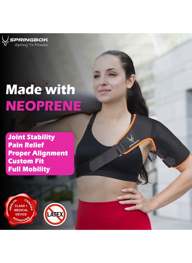 Springbok - Springbok Shoulder Immobilizer Brace, Men & Women (One size) for Torn Rotator Cuff, AC Joint Pain Relief, Stability Strap, Dislocated Sholder, Injuries, Tears, Adjustable Fits (Left Shoulder) - Image 1