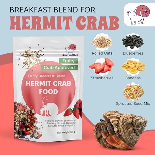Snout and Shell Natural Hermit Crab Food – High-Protein Hermit Food with Real Fruit and Sprouted Grains – 65 g (2.3 oz) Crab Food for Pet Hermit Crabs by Snout and Shell - Image 5