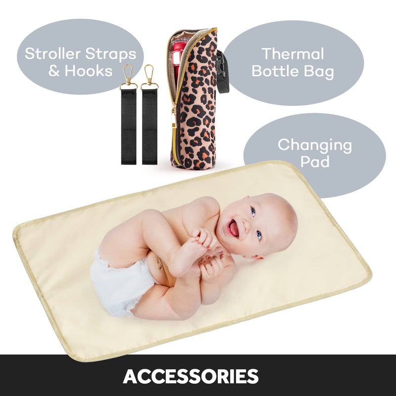 LitBear Diaper Bag Backpack, Fashion Large Capacity Multifunction Nappy Bags - Image 5