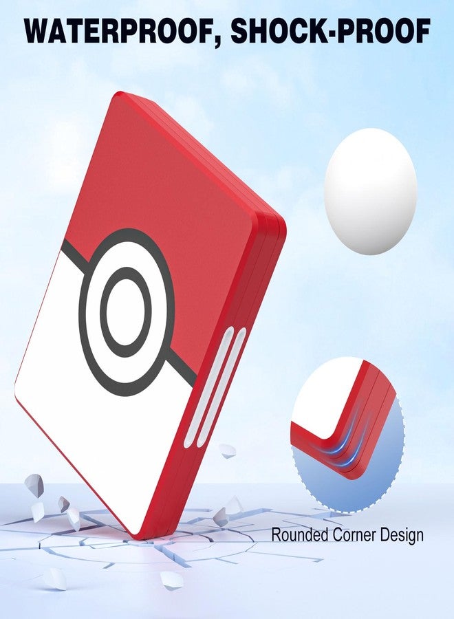 MoKo 60 Game Card Case for Nintendo Switch 2 / Switch OLED / 3DS / 3DSXL, Portable Storage Holder Case for 60 Switch 2 Game Cartridges & 24 3DS Card & 36 Micro SD Cards, Red Ball - Image 5