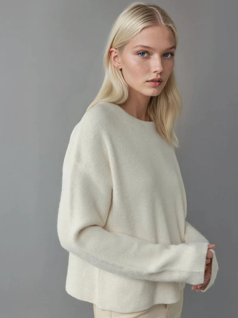 HICCUP Beige Natural Ultra Soft V-neck Buttoned Dual-use Cardigan for Women | Best Price UAE