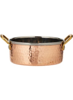 KEDGE Kedge 2 Por Pure Copper Hammered Heavy Saucepan With Brass Handle, 500 Ml Capacity  - Image 2