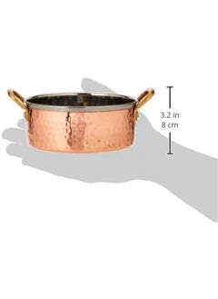 KEDGE Kedge 2 Por Pure Copper Hammered Heavy Saucepan With Brass Handle, 500 Ml Capacity  - Image 5