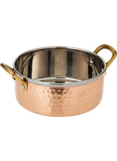 KEDGE Kedge 2 Por Pure Copper Hammered Heavy Saucepan With Brass Handle, 500 Ml Capacity  - Image 1