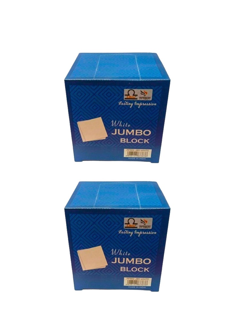 Libra White Jumbo Block Notes 9x9x9 cm - Image 1