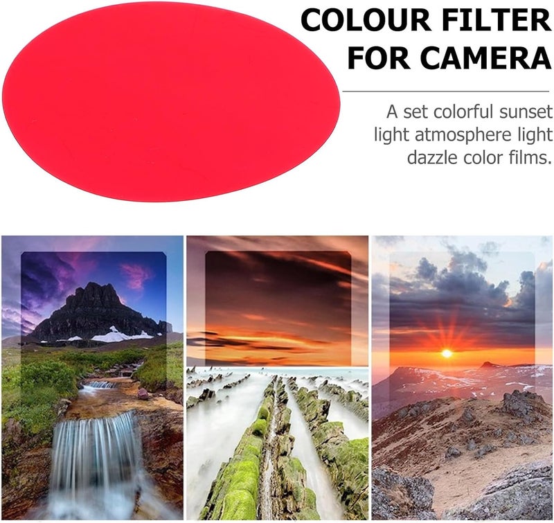 10pcs Light Film Color Correction Filter Sheets for Photography Video Lighting Effects with 66mm Diameter Suitable for Creative Photo and Video Lighting - Image 4