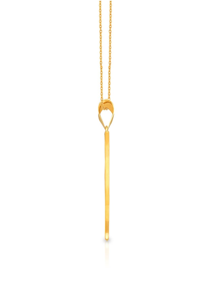 Malabar Gold and Diamonds قلادة من الذهب الأصفر النقي عيار 22 قيراط عيار 916 PD3450740Y للنساء  - Image 3
