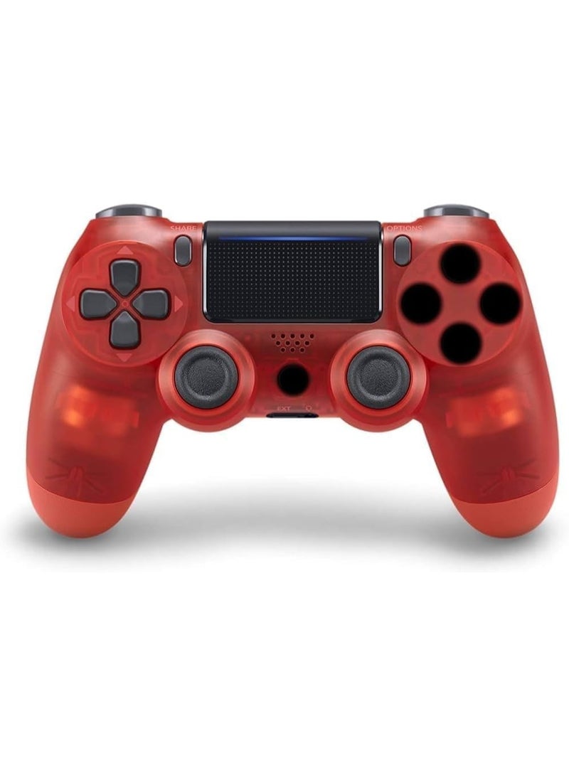 بي إس4 ذراع تحكم لاسلكي ديسال شوك لبلايستيشن 4 | متوافق مع PS4 / Slim / Pro | اهتزاز مزدوج بـ 6 محاور | عصا تحكم محسنة | صوت + لوحة لمس | بطارية 800 مللي أمبير | رمادي شفاف - Image 1