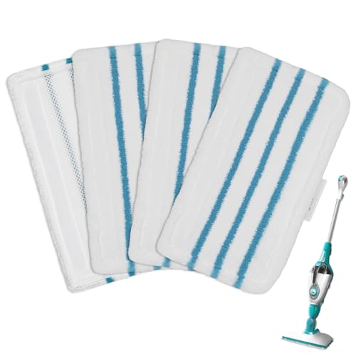 DLAIMI 4Pack Steam Mop Pads Replacement for Black+Decker Steam Mop SM1600, SM1610, SM1620, HSM13E1, HSMC1300FX, HSMC1321, HSMC1361SG Cleaner Black and Decker Steam Mop Replacement Pads - Image 1
