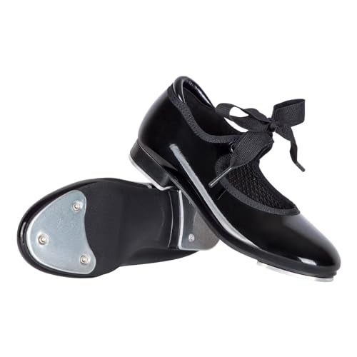 ARCLIBER Tap Shoes for Girls Black Dance Shoe Kids Tap Shoes(Toddler/Little Kid/Big Kid) - Image 2
