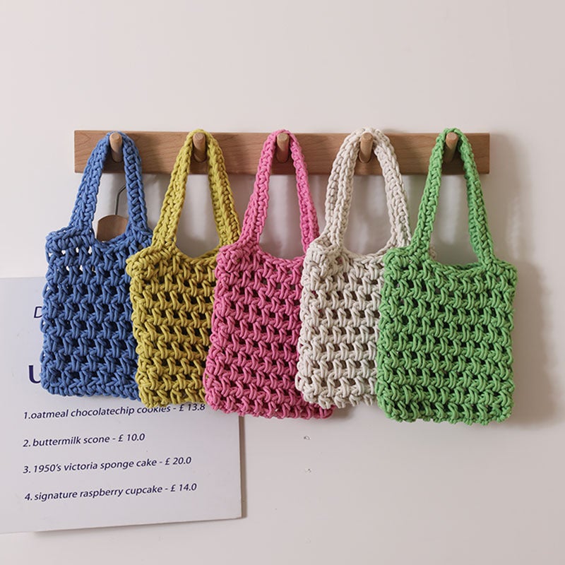 Women's Handwoven Rope Bucket Bag - Image 1