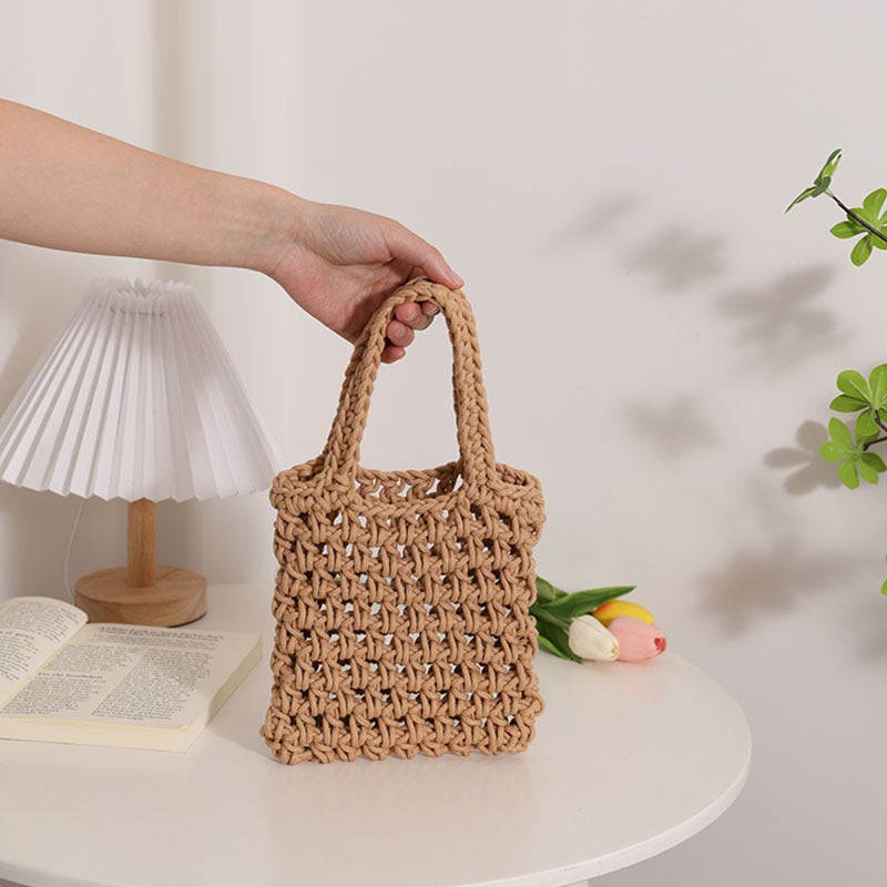 Women's Handwoven Rope Bucket Bag - Image 3