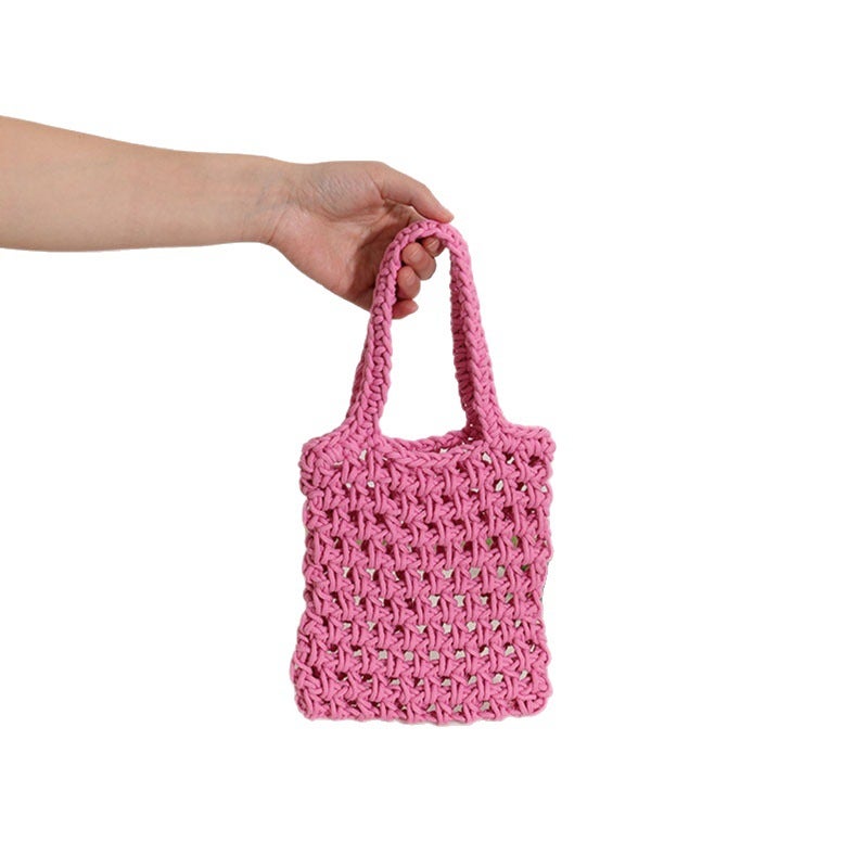 Women's Handwoven Rope Bucket Bag - Image 5