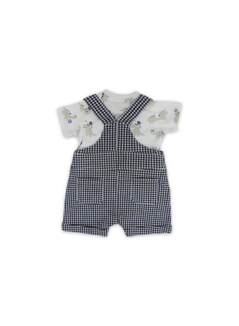 Pompelo Baby Boys Cotton Dungarees – Navy - Image 2