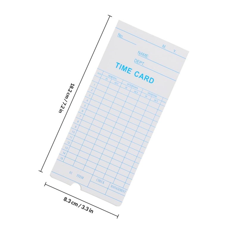 Uonlytech 100 Attendance Record Cards Monthly Weekly Office Portable High Grade Paper - Image 3