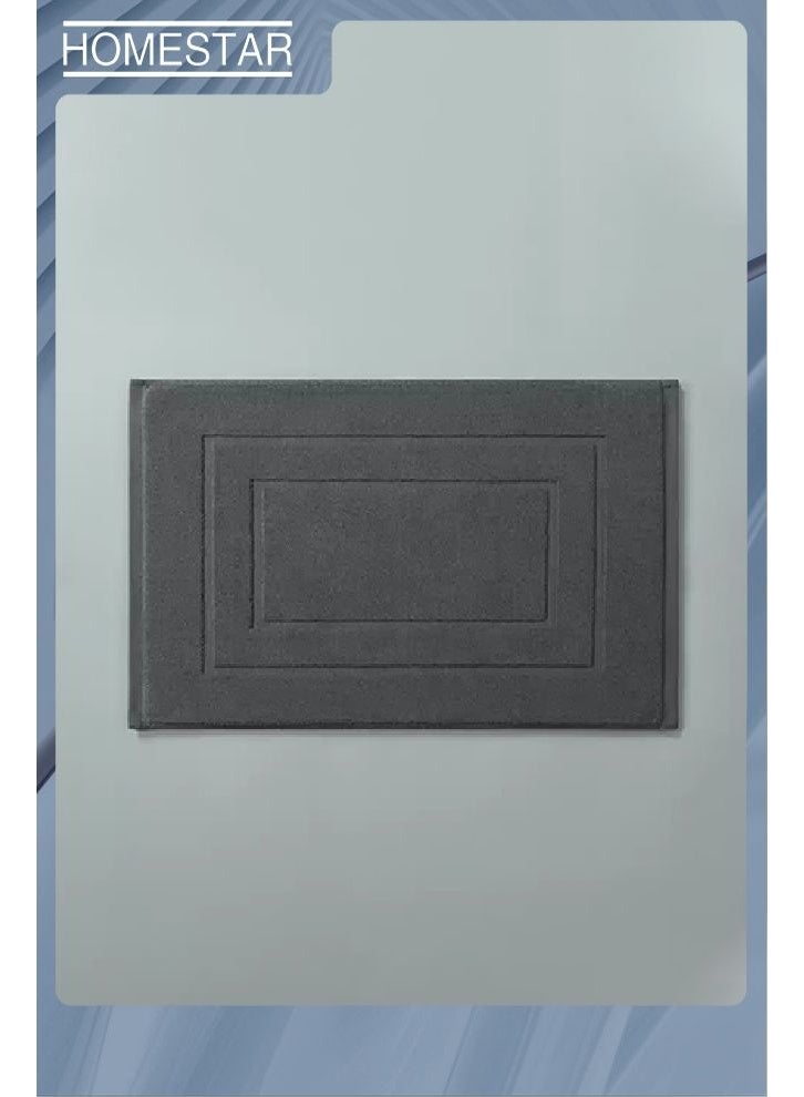 2PCS Extra Soft Absorbent Premium Bath Rug, Non Slip Comfortable Bath Mat, Carpet for Tub, Shower, Bath Room, Machine Washable, 50 cm X 80 cm Beige, Gray - Image 4
