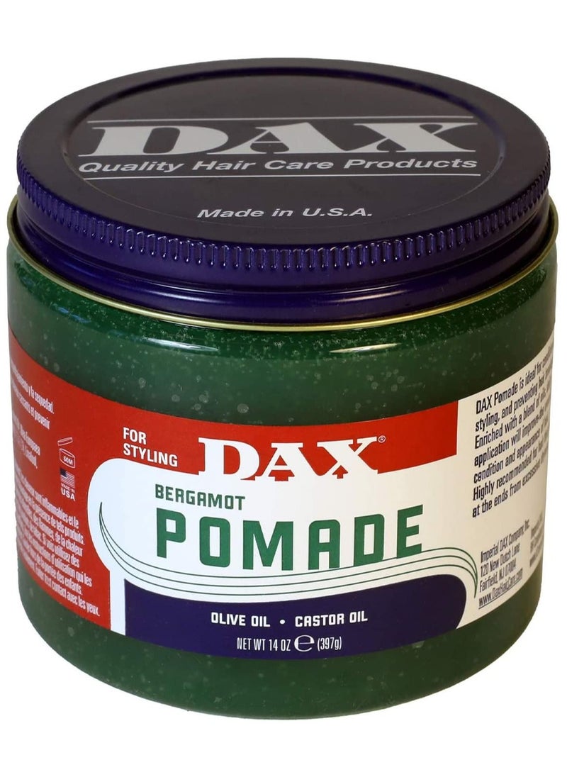 DAX - Pomade Olive And Castor Oil Jar Bergamot 397ml - Image 1