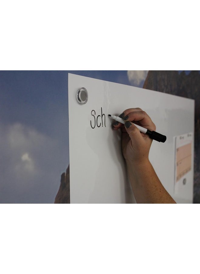Flipside Products - Large 24" X 36" Dry Erase Reusable Sheet W/Black Marker And Eraser Cap, Repositionable Whiteboard Sticks To Glass, Metal, And Polished Smooth Wood, Peel And Stick, White  - Image 3