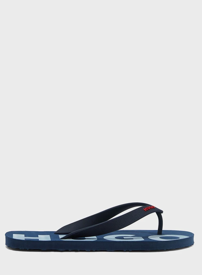 HUGO Logo Flip Flops