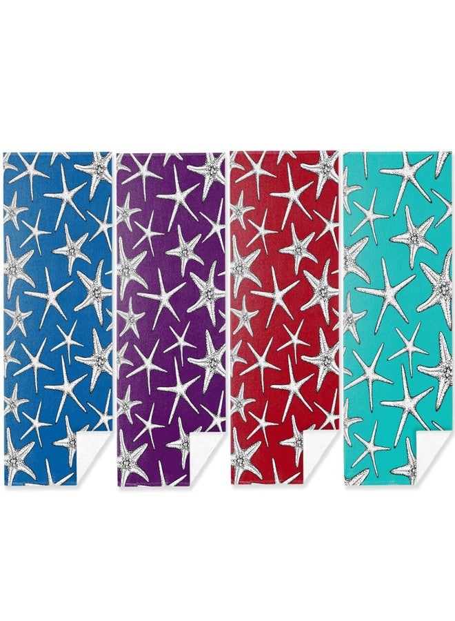 VBCVBGFH 4 Pack Colorful Starfish Beach Towel Microfiber Soft Quick Dry Oversized Swim Towels Beach Accessories Necessities for Bath Pool Camping Travel Girls Trip Weekend Bachelorette Party Favors 32x71 inch - Image 1