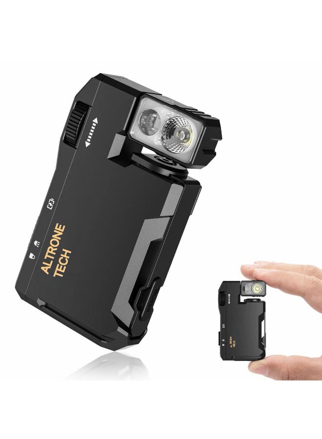 ألترون مصباح يدوي ALTRONE صغير قابل لإعادة الشحن من نوع G5، بقوة 400 لومن | مصباح يدوي مغناطيسي بسلسلة مفاتيح مع إضاءة RGB، ومشبك دوار 180 درجة، وشحن سريع من النوع C، ومصباح جيب مقاوم للماء للتخييم والتنزه والطوارئ. - Image 1