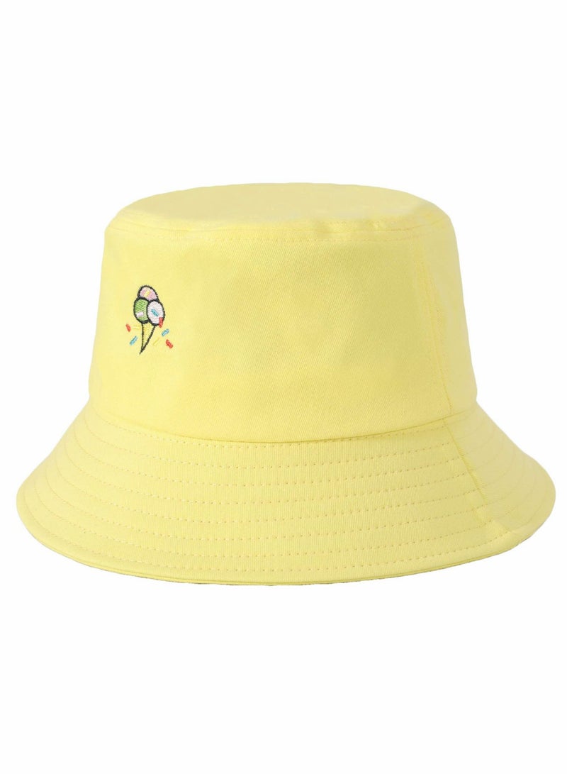 Y&D Unisex Fashion Embroidered Bucket Hat Summer Fisherman Cap for Men Women Teens - Image 4
