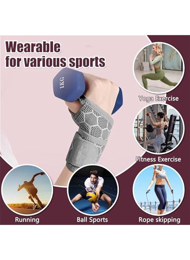 Generic - Wrist Brace Support for Carpal Tunnel, Breathable Wrist Band Adjustable velcro straps for Wrist Wraps, Stabilizer for Tendonitis, Arthrits Pain Relieving Fit Right/Left Hand Thick Black 2 Piece - Image 1