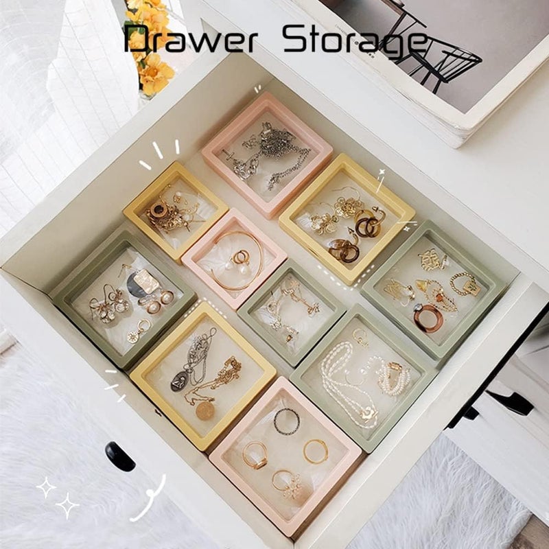 Rinpoche 3 PCS 3D Floating Frame Display Holder Stands, Multicolour, 11x11x3 cm - Image 3