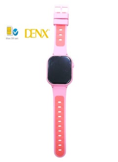Denx Smart watch for children with a SIM card and 4G network, pink  - Image 1