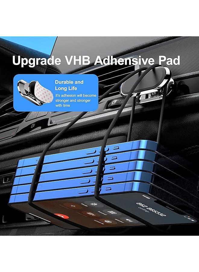كاست ويف حامل هاتف مغناطيسي للسيارة، حامل للهاتف المحمول قابل للتعديل 360 درجة، حامل لوحة القيادة للسيارة مناسب، مغناطيس قوي للغاية قابل للتعديل 360 درجة، متوافق مع أجهزة iPhone وSamsung وNokia وجميع الهواتف الذكية (قطعتان) - Image 5