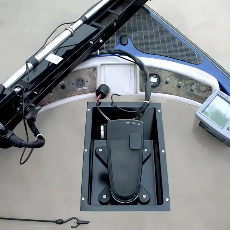 UanofCn 100RTMP Trolling Motor Tray for Minn Kota Motor Corded Foot Pedal Control Pan Coated Aluminum and Recessed - Image 4