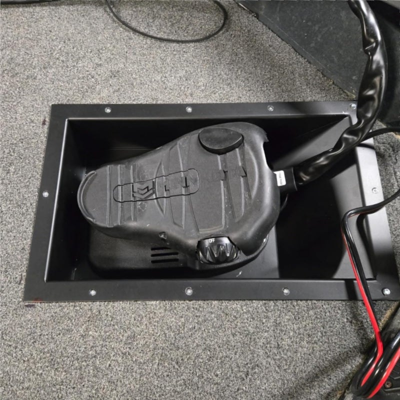 UanofCn 100RTMP Trolling Motor Tray for Minn Kota Motor Corded Foot Pedal Control Pan Coated Aluminum and Recessed - Image 1